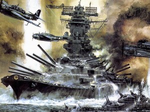 World_War_II_Yamato_battleships_war_ship_military_artwork-246924