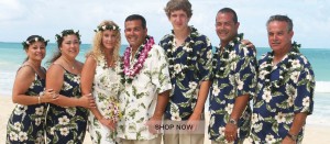свадьба в гавайских рубашках